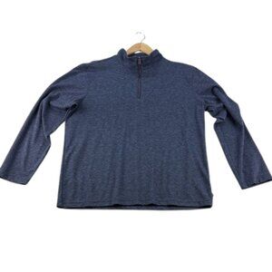 GAP Men’s Heathered Navy Quarter-Zip Sweater – Size XL